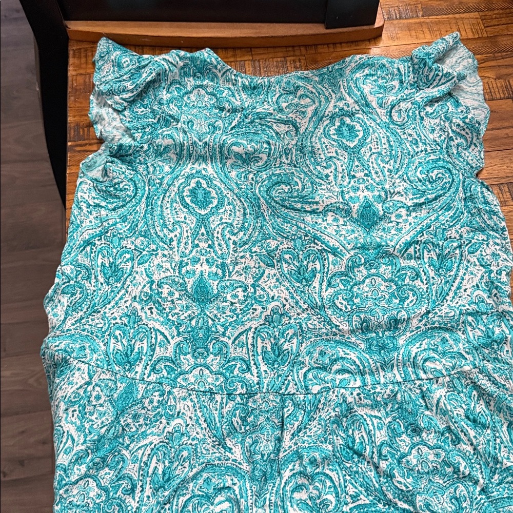 Savanna Jane Teal and Pink Embroidered Blouse - Picture 4 of 4